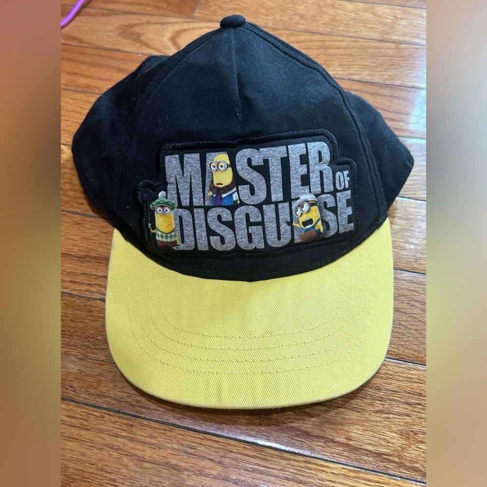 Despicable me minions child’s ball cap hat master of‎ disguise black yellow